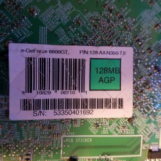GIGABYTE NVIDIA GeForce 6600 GT 128MB AGP - Doom variant RARE 4