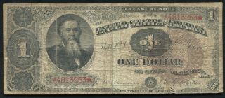 Fr.  348 1890 $1 One Dollar Large Size " Stanton " Treasury Coin Note Rare