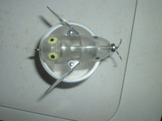 old fishing lures Heddon Tiny Crazy Crawler RARE Color C Clear Spook Topwater 3