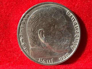 2 Reichsmark 1937 A with Nazi coin swastika silver brilliant - - RARE - - - 2