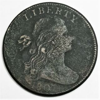 1807 Draped Bust Large Cent Coin Rare Date
