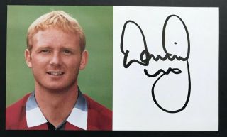 David May Manchester United Hand Signed Official Club Card Rare Autograph