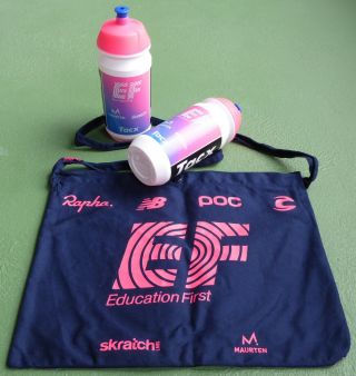 Rare Orig.  2019 Tour De France Team Ef Cannondale Water Bottle Feed Bag Set