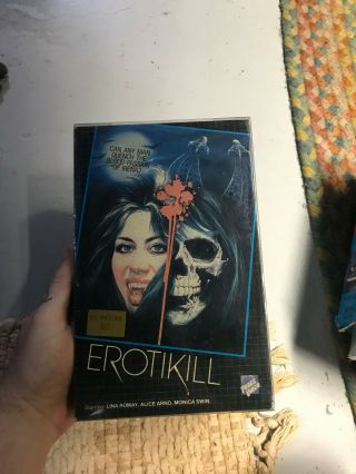Erotikill Horror Sov Slasher Rare Oop Vhs Big Box Slip