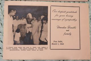 India Gandhi Rare Cover With Thank You Card From Son Devadas After Assasination