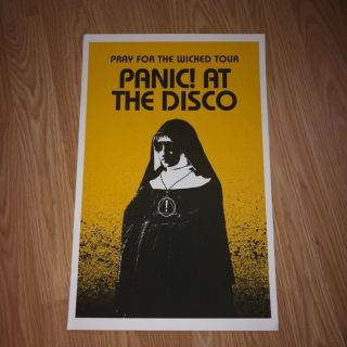 Limited Edition Panic At The Disco Pray For The Wicked Tour Poster Rare Soldout