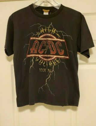 Ac/dc True Vintage High Voltage Tour T - Shirt Rock Sz Small Rare