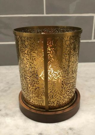DIPTYQUE FEUILLAGE BRASS CANDLE HOLDER 34BAZAR RARE LIMITED EDITION DISCONTINUED 2