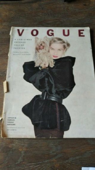 Rare Vintage Us Vogue Dec 1952