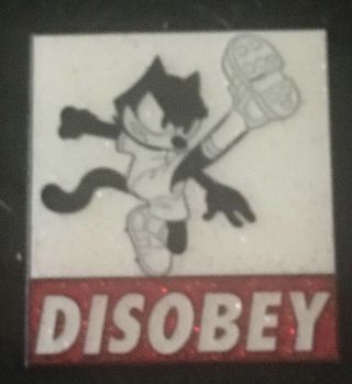 Disobey/felix The Cat Mashup Pin Rare Demon Days Limited Edition