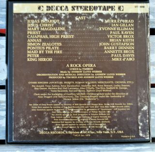 Jesus Christ Superstar Decca Stereo Reel To Reel Tape Rare 6