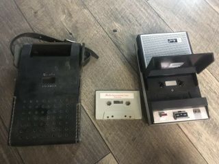 Norelco Vintage Carry - Corder Portable Cassette Tape Recorder Rare Case