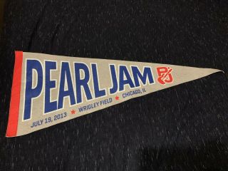 Pearl Jam Wrigley Field Pennant 2013 Chicago Rare