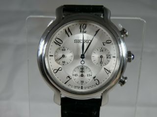 Rare Seiko 7t12 - 0ba0 Chronograph Watch - Unisex - Vgc - Box/papers Please Read