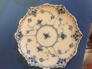 Royal Copenhagen Blue Fluted Full Lace Rare Teacup And Saucer 1130