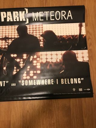 Linkin Park Meteora Vinyl Promo 2 - Sided Banner 36x25/ Rare Collector Item/ LPU. 2