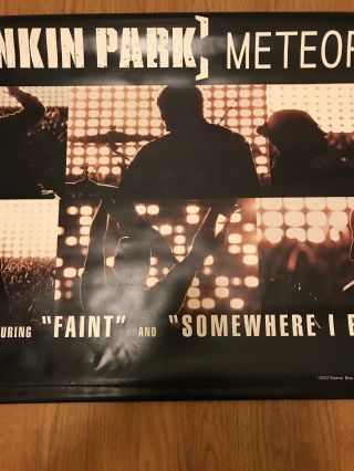 Linkin Park Meteora Vinyl Promo 2 - Sided Banner 36x25/ Rare Collector Item/ LPU. 4