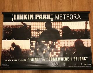 Linkin Park Meteora Vinyl Promo 2 - Sided Banner 36x25/ Rare Collector Item/ LPU. 5