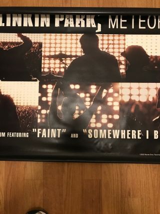 Linkin Park Meteora Vinyl Promo 2 - Sided Banner 36x25/ Rare Collector Item/ LPU. 8
