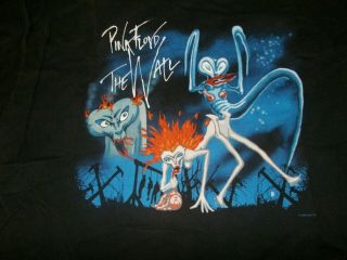 Vintage Pink Floyd Shirt The Wall Album Insects 1990s Xl Concert Tour Rare