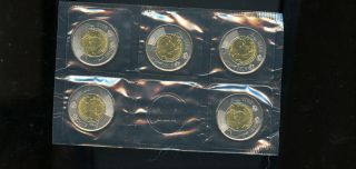 John A.  Macdonald Toonie 5pc $2 Coin Pack - (2015) Rare Bl07