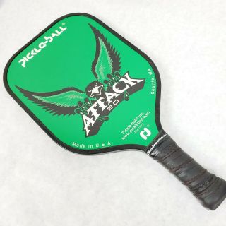 Rare Pickleball Paddle: Attack 2.  0 ☆ 8.  3 Ounces,  Green,  15 3/4 " ☆ Made In Usa