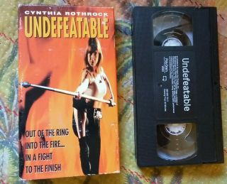 Rare Undefeatable Cynthia Rothrock Polygram Vhs 1993 Kung Fu Slasher Horror Dvd