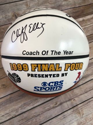 Elton Brand Cliff Ellis Player Coach Autographed Ncaa Final Four Basketball Rare