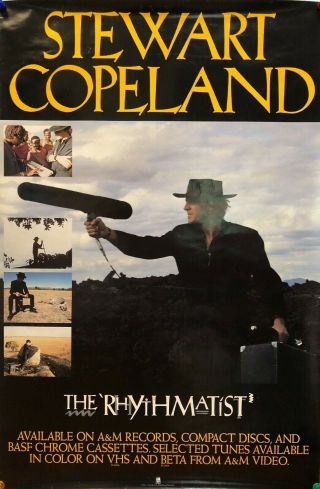 Stewart Copeland The Rhythmatist Promo Poster True Vintage 1985 The Police Rare