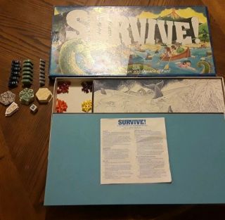 Survive Rare Vintage 1982 Parker Brothers Ocean Board Game 100 Complete