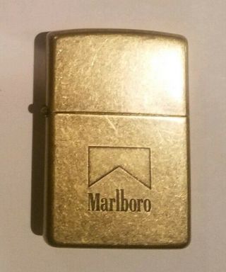 Rare Marlboro Zippo Brass Lighter A 03 Unlit -