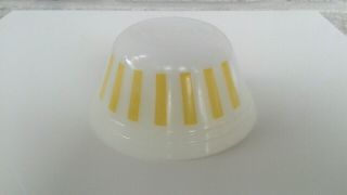 Vintage Federal Glass Yellow Stripe Mixing Bowl 5 " Rare