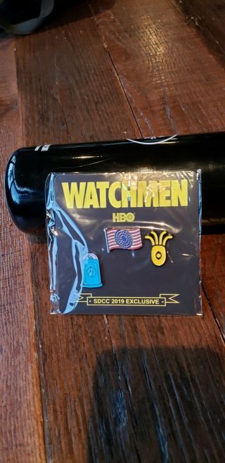 Watchmen Sdcc 2019 Hbo Exclusive Pin Set Rare Comic Con