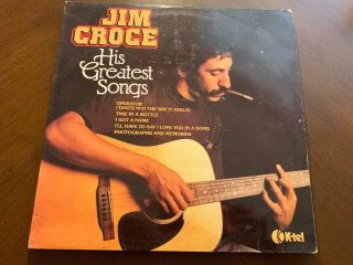 Jim Croce His Greatest Songs Vinyl Lp Rare K Tel