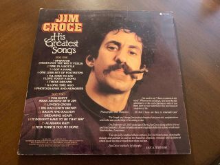 JIM CROCE HIS GREATEST SONGS VINYL LP RARE K TEL 5