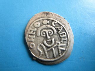 Merovingians.  Silver Coin.  Circa 582 - 670 Ad.  Rare
