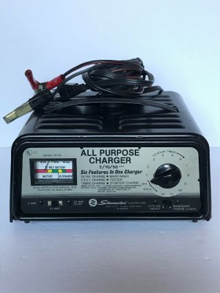 Schumacher Model Se - 60 Battery Charger 2/10/50 Amp All Purpose (rare)