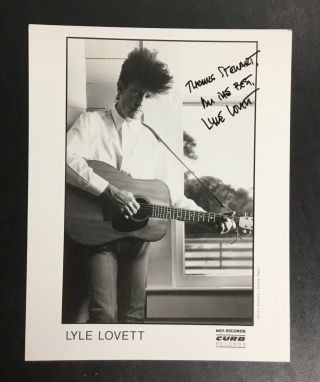 Rare Lyle Lovett Signed Autograph Promo Photo 8x10 Country Music