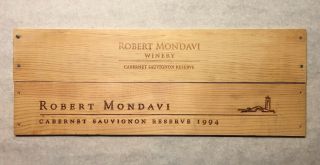 2 Rare Wine Wood Robert Mondavi Panels Vintage Crate Box Side 6/19 288a