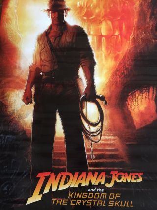 INDIANA JONES 4X6 FT BANNER Poster Rare HARRISON FORD LUCAS SPIELBERG 2