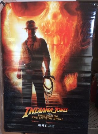 INDIANA JONES 4X6 FT BANNER Poster Rare HARRISON FORD LUCAS SPIELBERG 3