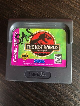 Sega Game Gear Jurassic Park,  The Lost World,  1997 W/case,  Rare