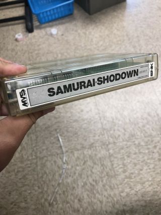 Samurai Showdown Snk Mvs Video Game Cartridge Rare Clear Transparent Official