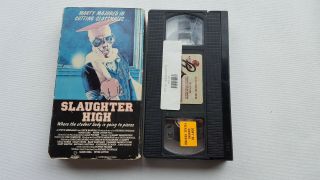 Slaughter High Vhs Rare Oop 1985 Vestron Video Horror Slasher