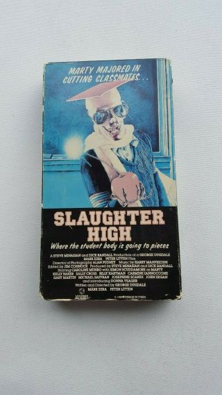 Slaughter High VHS Rare OOP 1985 Vestron Video Horror Slasher 4