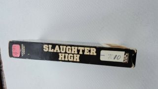 Slaughter High VHS Rare OOP 1985 Vestron Video Horror Slasher 5