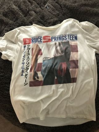 Vintage Bruce Springsteen Born In The Usa Japanese T Shirt Rare