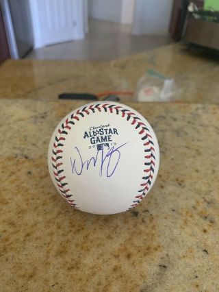 Whit Merrifield Signed Baseball Rare All - Star Game