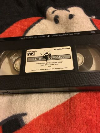 1987 Night of the Living Dead Rare Star Classics VHS No.  3143 B&W 5
