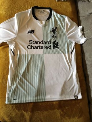 Liverpool Fc 2017/18 Season,  Mens Medium Away Football Shirt (125 Years) Rare